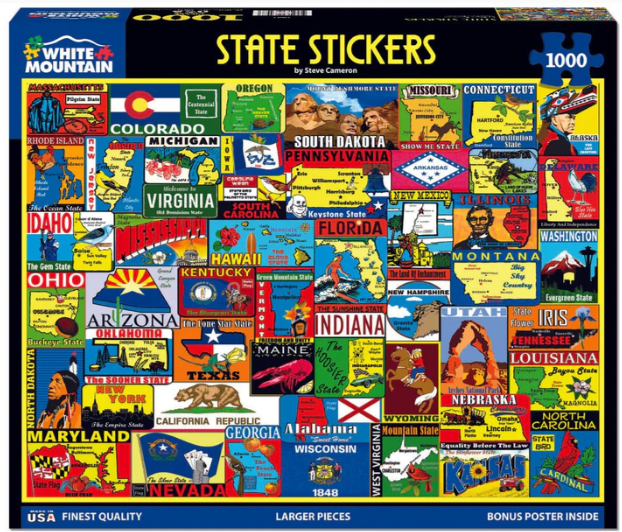 State Stickers 1000 Pc
