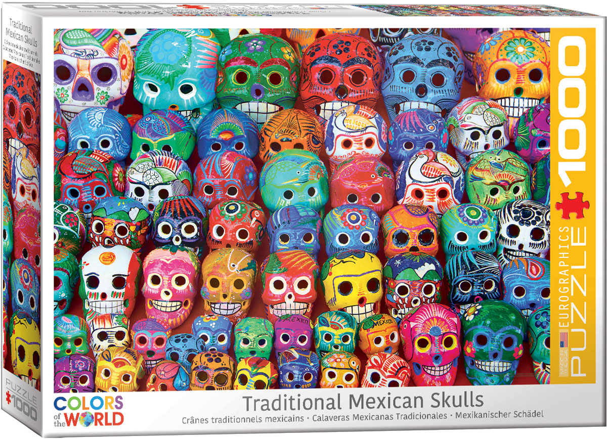 Traditional Mexican Skulls 1000 pc