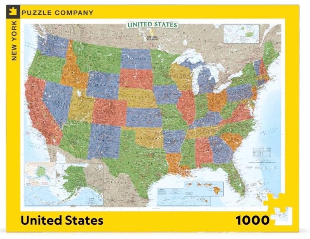 United States Map 1000 Pc
