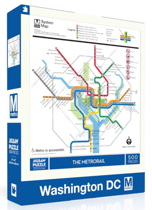 Washington DC Metro Map 500 pc