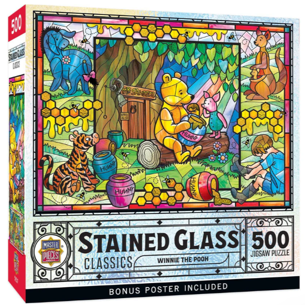 Winnie the Pooh Stained Glass 500 Pc