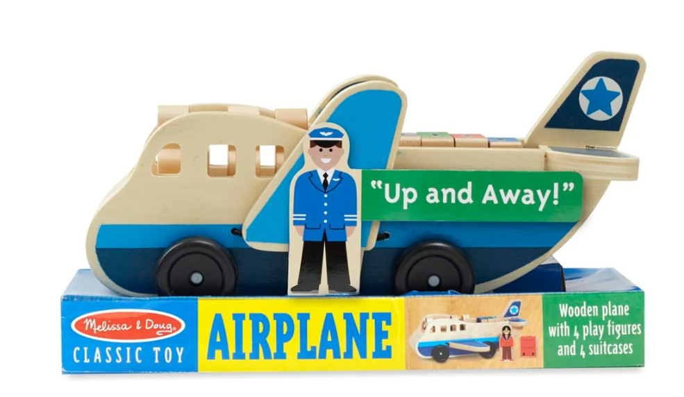 Wooden Airplane classic toy 3+