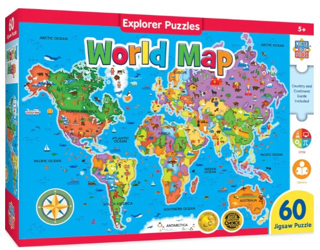 World Map 60 pc 5+