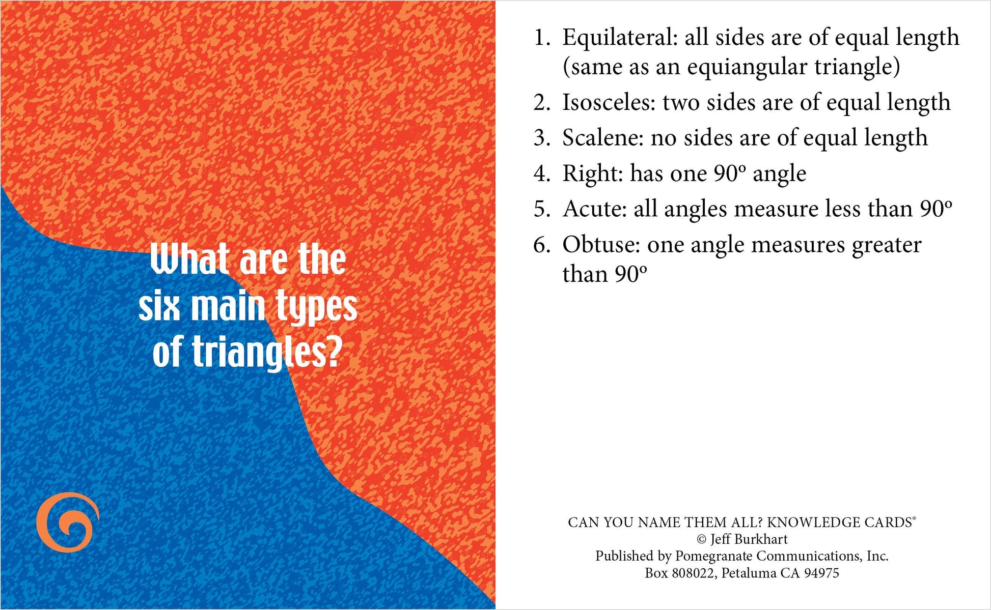 Can You Name Them All? Knowledge Cards