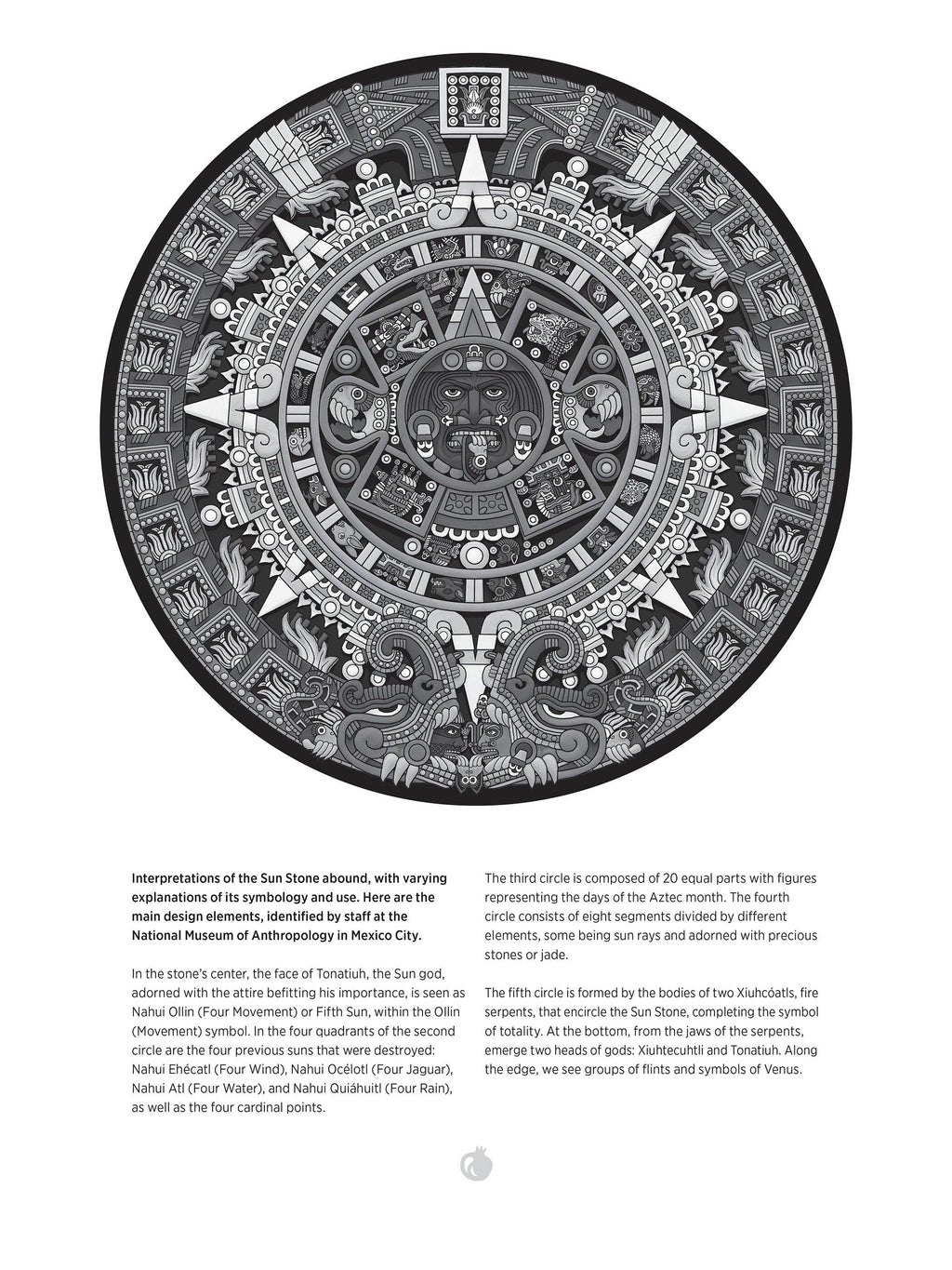 Michael Angulo: Aztec Sun Stone 1000-Piece Circular Jigsaw Puzzle