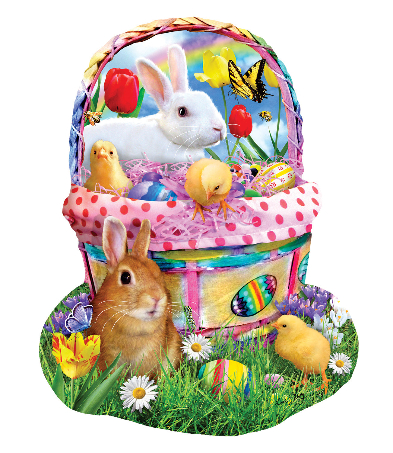 Bunny's Easter Basket 1000 Pc Shaped