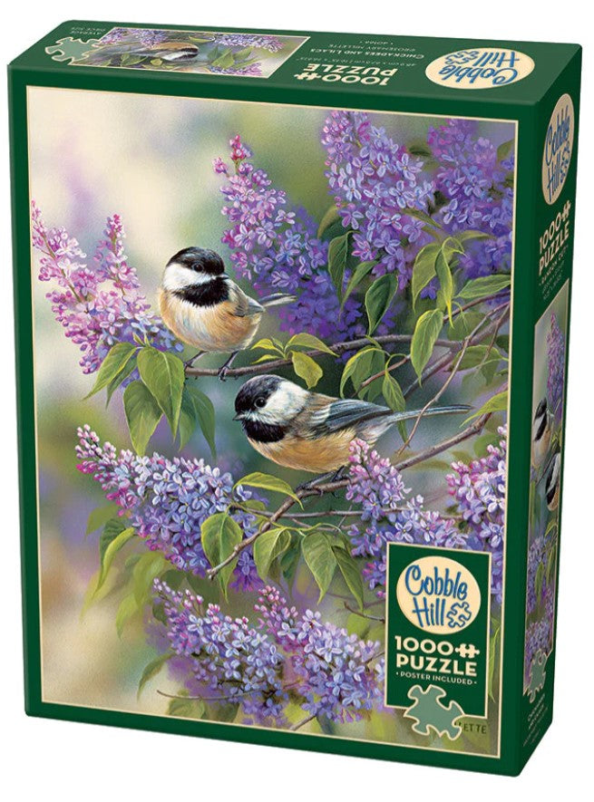 Chickadees And Lilacs 1000 Pc