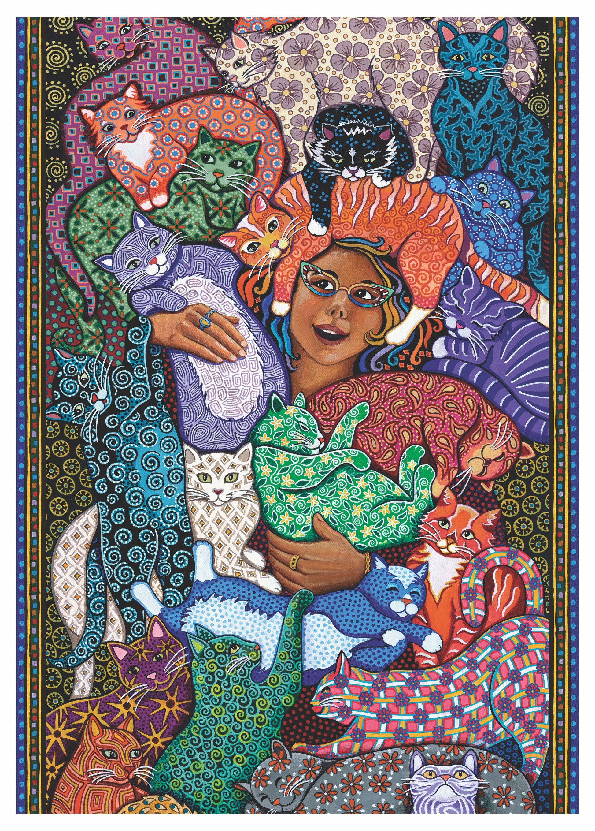 Cat Lady 1000 pc Velvet-Touch