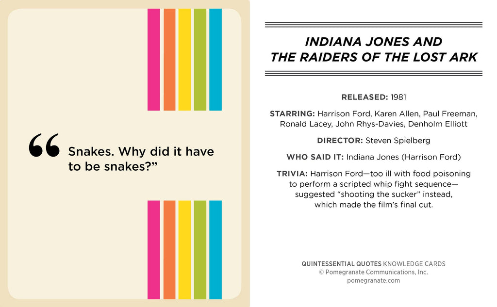 Quintessential Quotes: A Quiz Deck on Movies of the ’80s, ’90s & 2000s