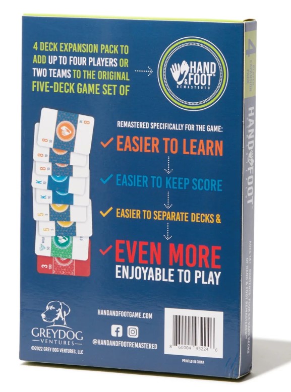 Hand And Foot 4 Player Expansion Pack 14+