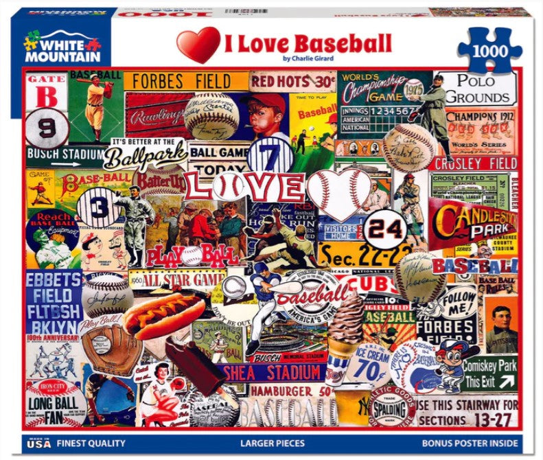 I Love Baseball 1000 Pc