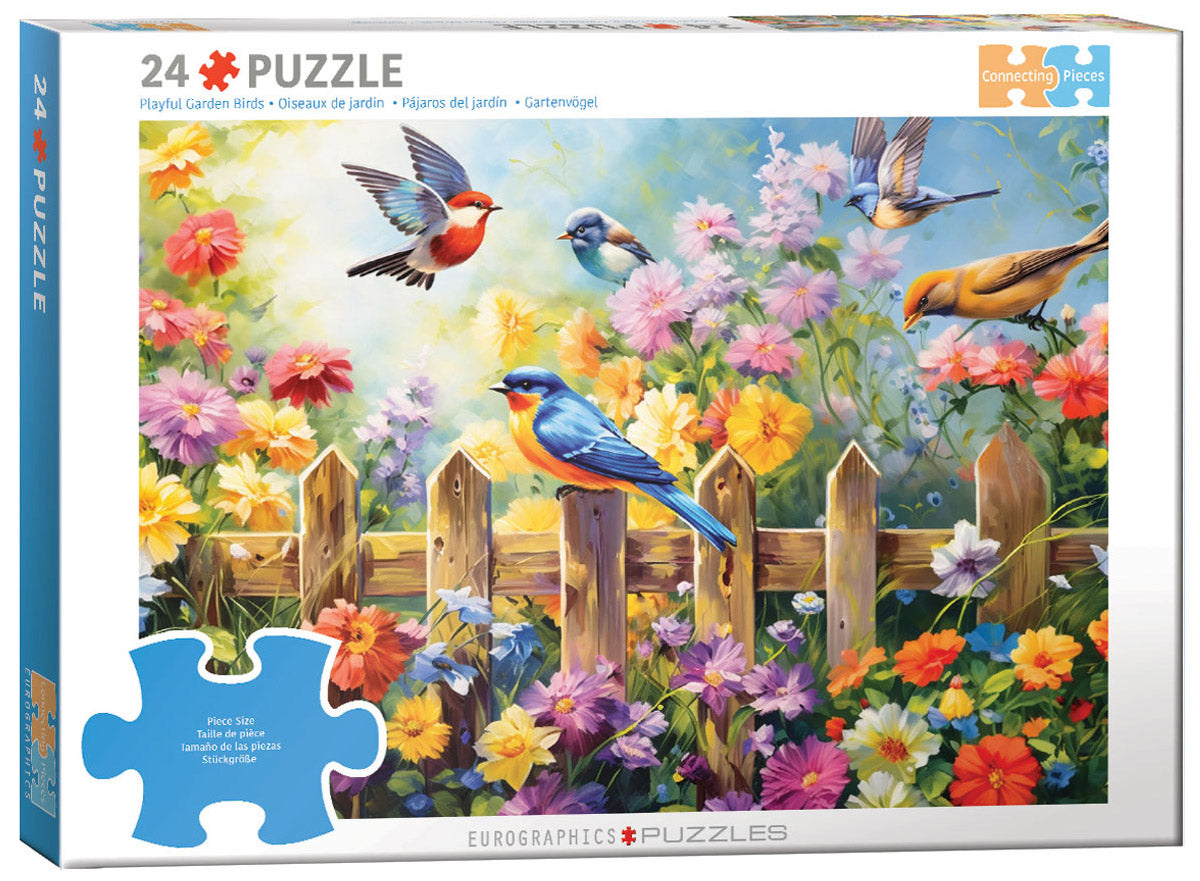 Playful Garden Birds 24 pc Large