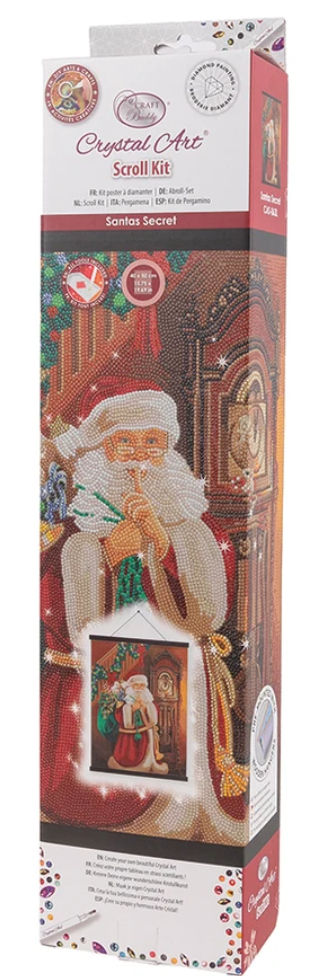 Santa's Secret Crystal Art Scroll Kit 8+